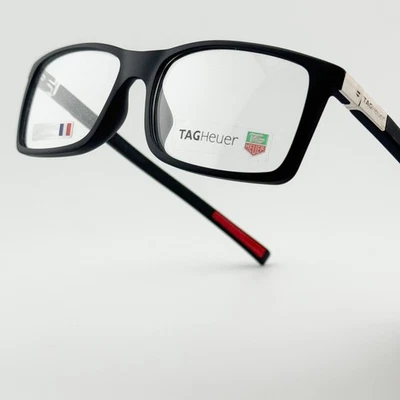 Auténticas gafas Tag Heuer TH 0511 llanta completa negras rojas urbanas 7 marcos Francia Foto 1 de 4