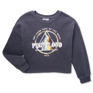 Grayson Social Girls Pink Floyd Graphic Crewneck Sweatshirt Medium 7-8 New Gray - Picture 1 of 4