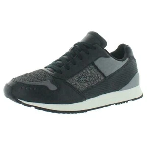 Lacoste Womens Trajet Black Leather Sneakers Athletic 8.5 Medium (B,M) $130 NIB - Picture 1 of 2