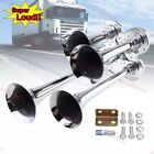 For Train Air Horn 4 Trumpets Kit Truck/car/boat Loud Sound 600DB 12/24V US