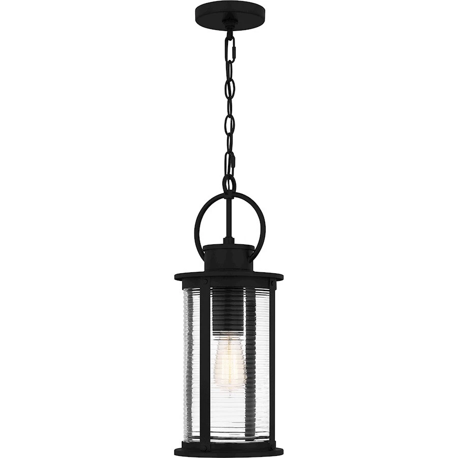 Linterna exterior Quoizel Tilmore 1 luz 19", negra/clara acanalada - TLM1907MBK Foto 1 de 1