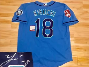 YUSEI KIKUCHI HAND SIGNED SEATTLE MARINERS JERSEY PSA DNA AUTHENTICATION - Picture 1 of 5