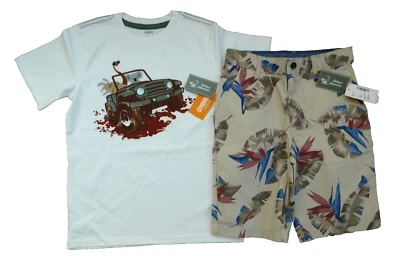 Gymboree Boys 7 8 Outfit Top & Shorts Jungle Jeep Tee 7 &Cargo Shorts 8 NWT - Image 1 of 3