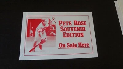 ОРИГИНАЛЬНЫЙ 11 «X 17» ПИТ РОЗА СУВЕНИР ГАЗЕТА КОРОБКА РЕКЛАМНЫЙ ПЛАКАТ/КАРТОЧКА  - Изображение 1 из 4