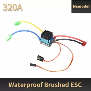 320A 3S with Fan 5V 3A BEC T-Plug Waterproof Brushed ESC For 1/10 RC Car - Picture 1 of 7