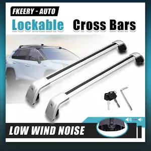 Cross Bar For Benz GLA X156 2014-20 Lockable Aluminum Roof Rack Luggage Carrier - Picture 1 of 20