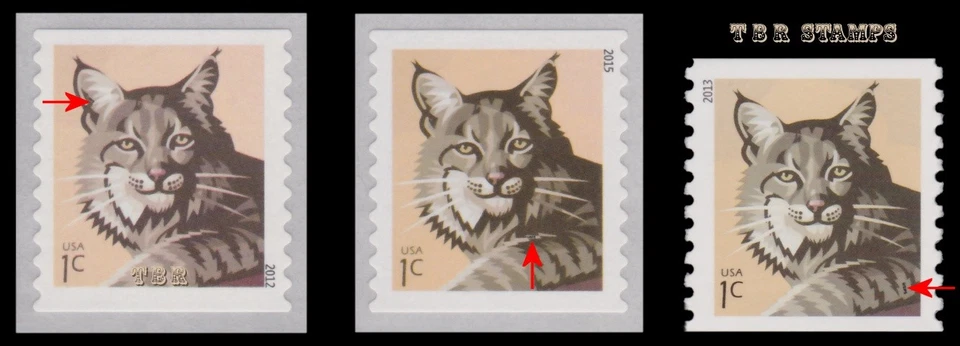 Bobcat 4672 4672a 4802 Complete 1c American Wildlife Coil Set of 3 MNH - Buy Now - Image 1 of 1