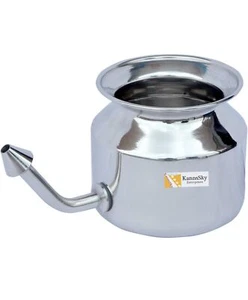 KannsSky Steel Jala Neti Pot - 500 Ml - Jala Neti Kriya - Picture 1 of 2