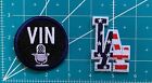 Vin Scul Patch with LA Flag Logo Set - Los Angels LA Dodgers Jersey Iron On P...