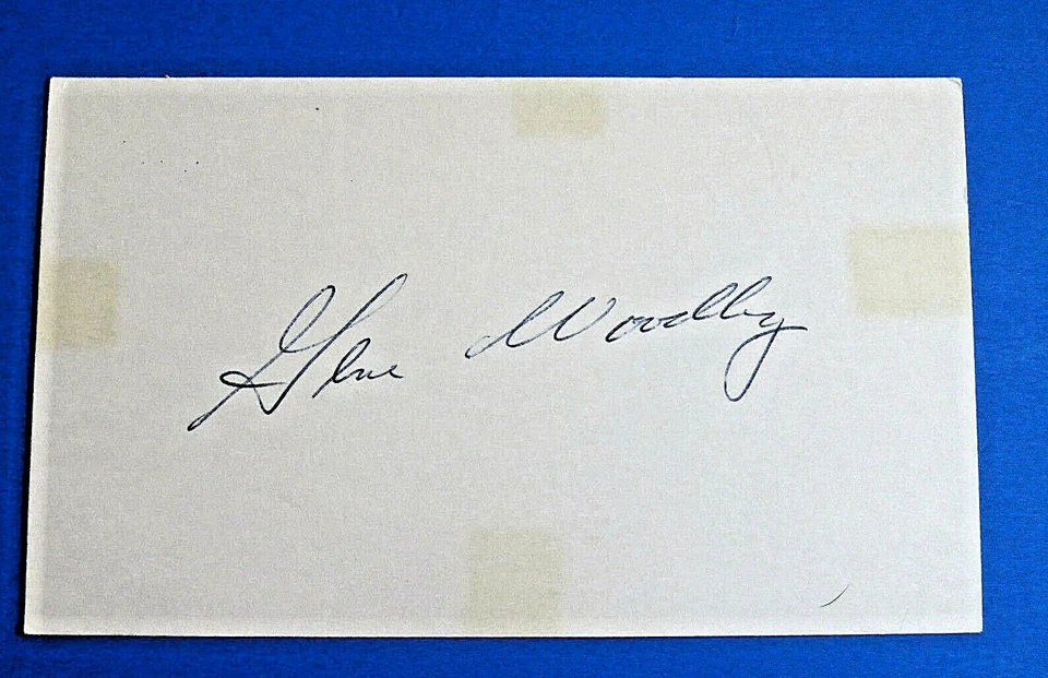 GENE WOODLING SIGNED 3x5 INDEX CARD ~ NY YANKEES / D. 2001 ~ 100% GUARANTEE - Image 1 of 1