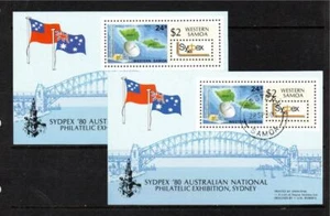 SAMOA MNH Y USADO 1980 MS578 SYDPEX 80 INT SELLO HOJAS EXHB X 2 - Imagen 1 de 1