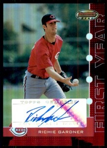 Richie Gardner 2005 Bowman's Best Red Rookie Autograph #128 /199 Cincinnati Reds