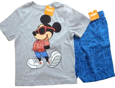 Conjunto Gymboree Disney Niños 7/8 Mickey Mouse Top y Pantalones Cortos 2-PCS NUEVO CON ETIQUETAS Foto 1 de 3