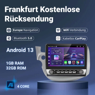 10.1'' Android 13 CARPLAY Autoradio Für Honda FIT JAZZ 07-14 GPS Navi DAB+ 32G - Bild 1 von 4