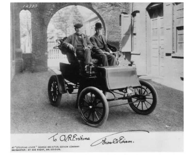 1902 Studebaker Electric Phaeton Press Photo and Release - Thomas Edison 0002 - Image 1 of 2