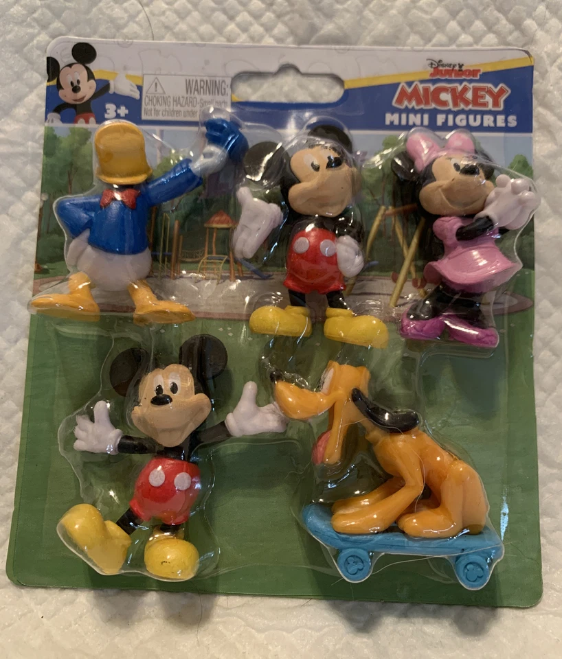 Disney Figures Mickey Goofy Donald Daisy Toy Lot ( Cake Toppers?)