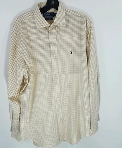 Polo Ralph Lauren Westerton Off White Plaid Men's Shirt Sz Large Classic Fit  - Picture 1 of 7