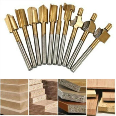 10 * HSS Fräsen Fräser Sets 3mm Fräser Fur Dremel Proxxon Holz Zubehör Neu - Bild 1 von 4