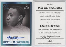2021 Leaf Memories 1960 Base Platinum Spectrum /99 Bryce McGowens #BW-BM1 Auto