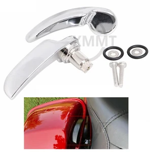 2X Chrome Saddlebag Lid Lifter Latch Handle Fit For Harley Road Glide FLTRX New - Picture 1 of 12
