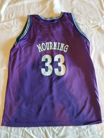 Alonzo Mourning Vintage Charlotte Hornets Jersey Size XL 18-20 Cover