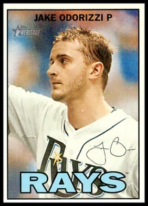 2016 Topps Heritage Gum Stain #429 Tampa Bay Rays Jake Odorizzi SP - Picture 1 of 2