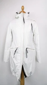 UNISEX WHITE BENCH PARKER WINTER COAT HOODED WARM FLEECE LINING SIZE: SMALL/MED - Picture 1 of 12
