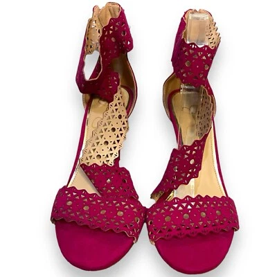 Jessica Simpson Jastia Tacones Altos Mujer 5.5 Rosa Corte Puntera Abierta LEER DESCRIPCIÓN Foto 1 de 4