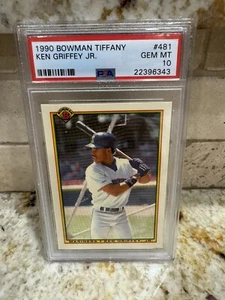 🔥KEN GRIFFEY JR. 1990 BOWMAN 💎 TIFFANY #481 PSA 10 NEW GRADE GEM MINT HOF ⚾️ - Picture 1 of 2