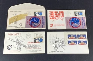 Apollo 17 Viking I to Mars Sarzin Metal Cachet Envelopes Read lot of 4  - Picture 1 of 5