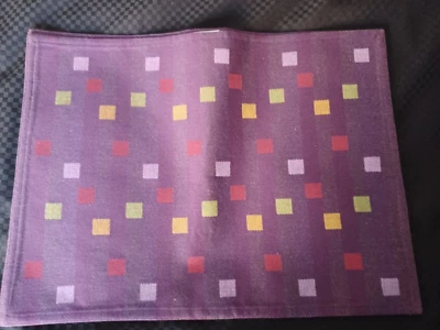 Pampered Chef Purple Tiles Reversible Placemats And Napkins Set Of 2 Each NWOP - Image 1 of 4