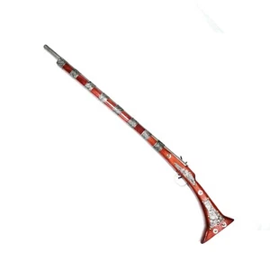 Gun Moroccan Berber Rifle Handmade Engraved Wooden Gun with Exquisite Silver - Picture 1 of 7