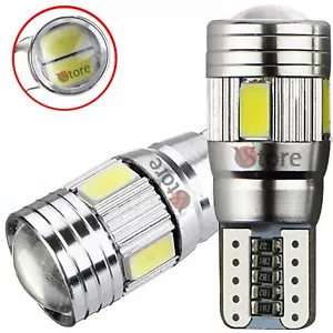 2 Lampade Led T10 6 smd CANBUS Luce Posizione No Errore BIANCA 5630 HID AUTO 12V - Bild 1 von 4