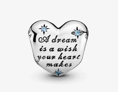PANDORA DISNEY CINDERELLA'S DREAM HEART CHARM STERLING SILVER 925 - Image 1 of 4