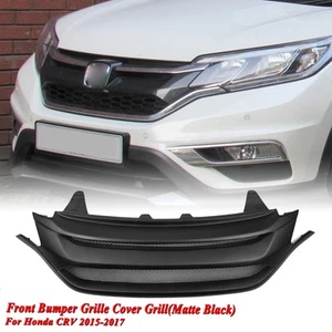 Malla de parachoques delantero negro mate para Honda CRV CR-V 2015-2017 16 fibra de vidrio - Imagen 1 de 13
