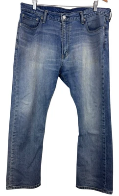 Pantalones de mezclilla para hombre Levis 513 ajustados calce recto índigo desteñido 38X30 elásticos Foto 1 de 4