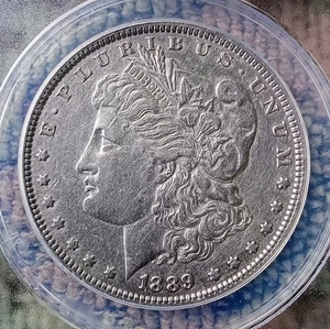 1889 P  Morgan Silver Dollar ANACS Graded EF 45 Condition. - Picture 1 of 4