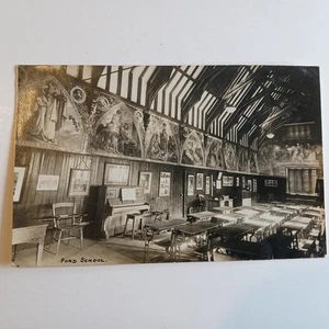 Pre-Raphaelite Murals – FORD School – Northumberland – Real Photo Postcard - Picture 1 of 3