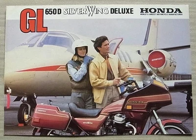 HONDA GL650D SILVER WING DELUXE MOTORCYCLE UK Sales Brochure c1984 #PB84012A - Image 1 of 2