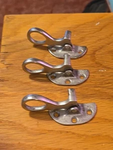 Antique Vintage Ice Box Keeper Latch Polished Brass Part Hardware Right Side - Picture 1 of 4
