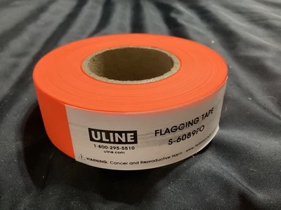 ULine Orange Flagging Tape (1 3/16 X 300')  - Image 1 of 2