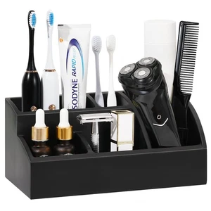 Badezimmer Theke Organizer, Zahnbürstenhalter für Badezimmer 5 Fächer, große Badewanne... - Bild 1 von 7