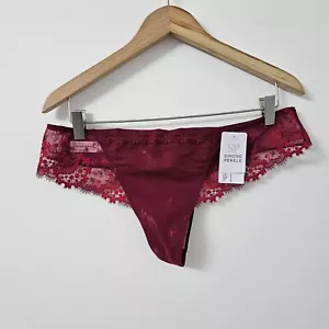 Simone Perele Wish Tanga Brief Embroidered Luxury Womens Knickers 12B710 - Picture 1 of 7