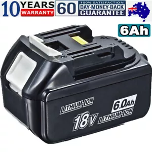 6.0AH Rechargeable Battery For Makita 18V LXT Li-Ion BL1840 BL1830 BL1850 BL1860 - Picture 1 of 15