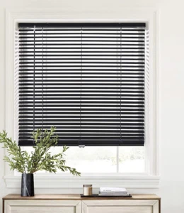 LazBlinds Cordless No Tool-No Drill 1" Aluminum Horizontal Blinds 29”W x 64"H - Picture 1 of 6