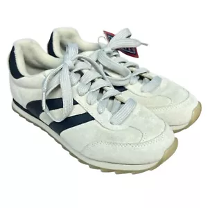 VTG Y2K Soho Womens Fashion Sneakers Size 6.5 Leather Lace-Up Cream Black NWT - Picture 1 of 10