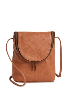 Time and Tru Women's Darcy Crossbody Brown medium size - Picture 1 of 8