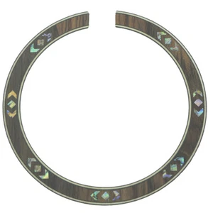 KAISH Acoustic Guitar Soundhole Rosewood Rosette with Abalone Inlay Design - Picture 1 of 5