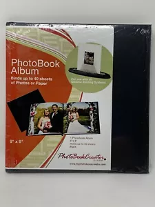Photo Book Album 8”x 8” Black by Unibind - Picture 1 of 2