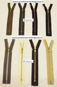 LAMPO JEANS CERNIERE CM 16 - IN OTTONE - PACCO DA 10 CERNIERE - ALTA QUALITA' - Bild 1 von 10